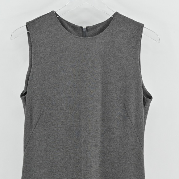 J McLaughlin Gray Sleeveless Dress Size M Quiet Luxury Fitted Career Casual Chic - Picture 10 of 14